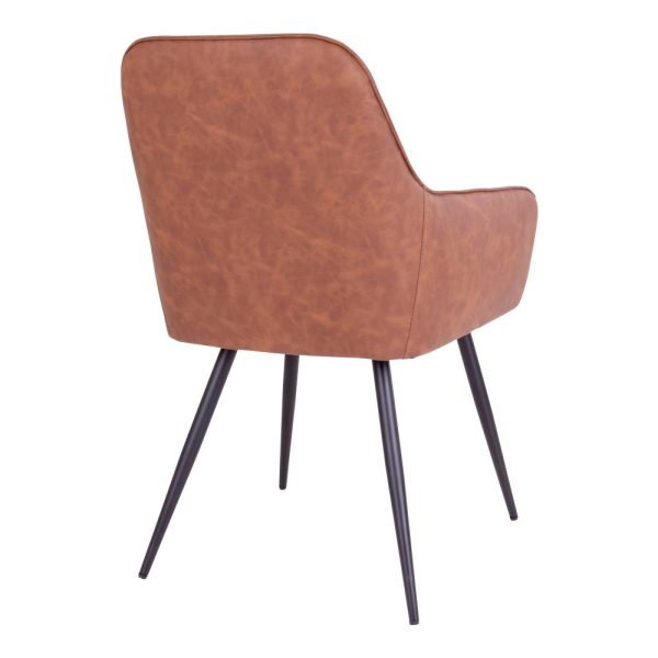 house nordic harbo eetkamerstoel - kunstleder - vintage bruin - Afbeelding 5
