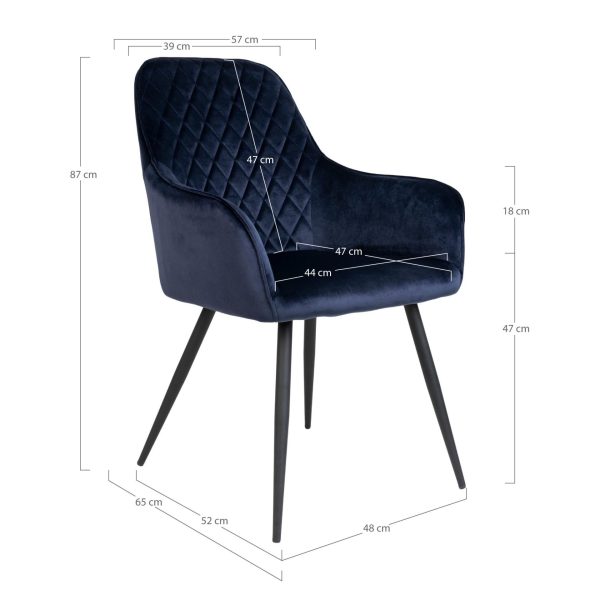 house nordic harbo eetkamerstoel - blauw - Afbeelding 5