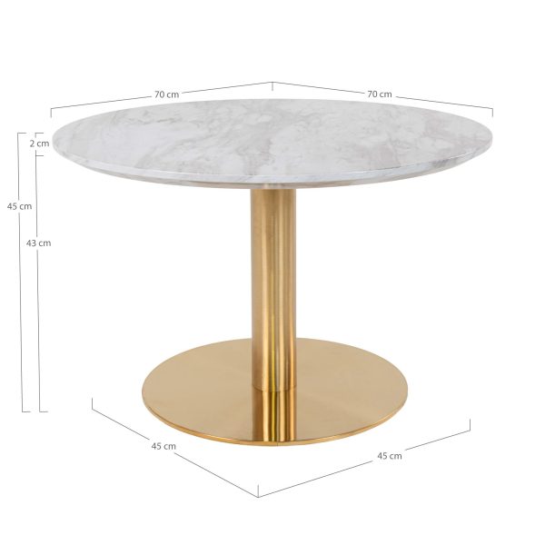 house nordic bolzano salontafel - marmer - brons - Afbeelding 5