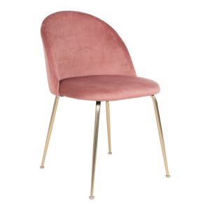 house nordic eetkamerstoel geneve - roze - set van 2