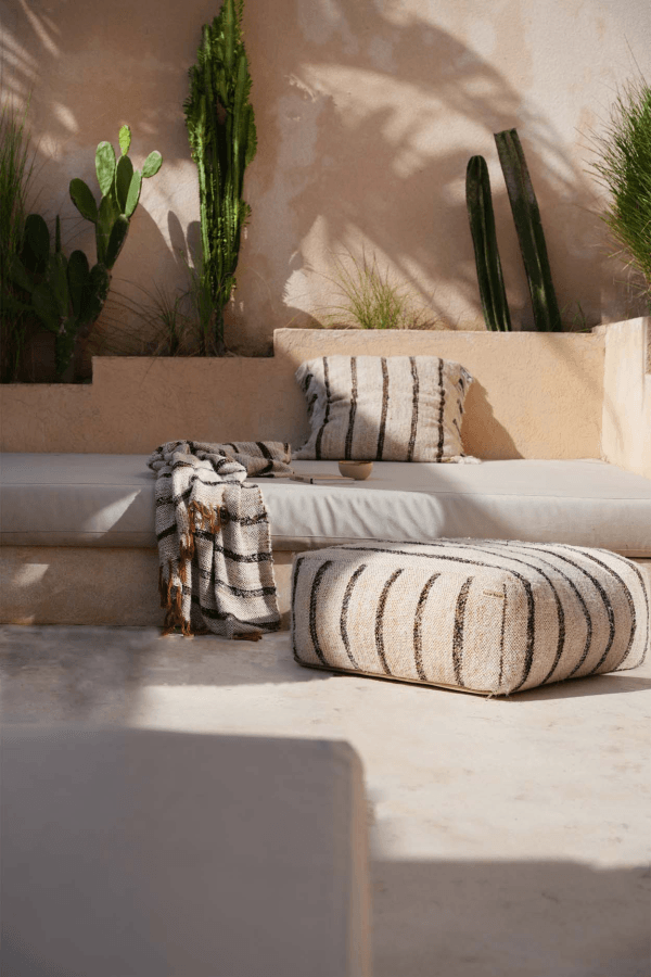 bazar bizar de oh my gee poef - bohemian wit - Afbeelding 2
