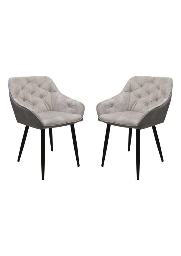 hsm collection eetkamerstoel liverpool - beige & zwart - set van 2
