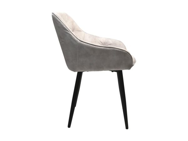 hsm collection eetkamerstoel liverpool - beige & zwart - set van 2 - Afbeelding 3