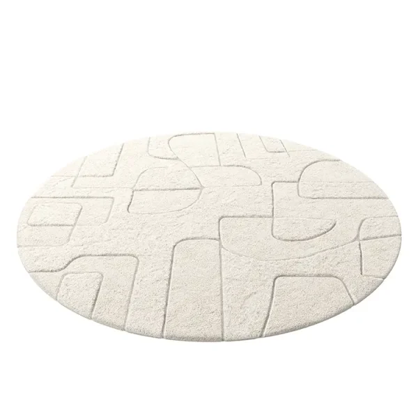 dôme deco sabi vloerkleed - wit - ø300 cm, japandi vloerkleed