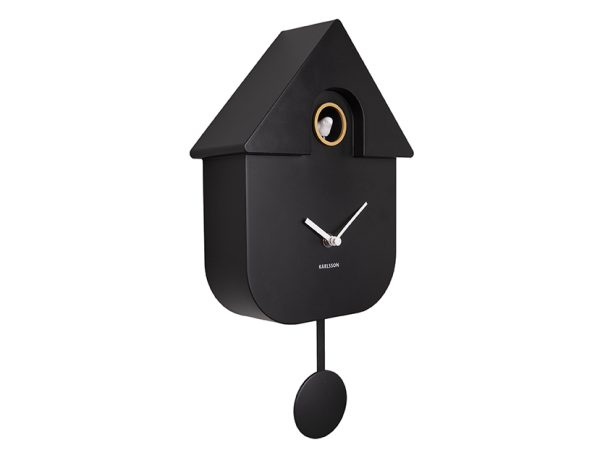 karlsson cuckoo wandklok - zwart