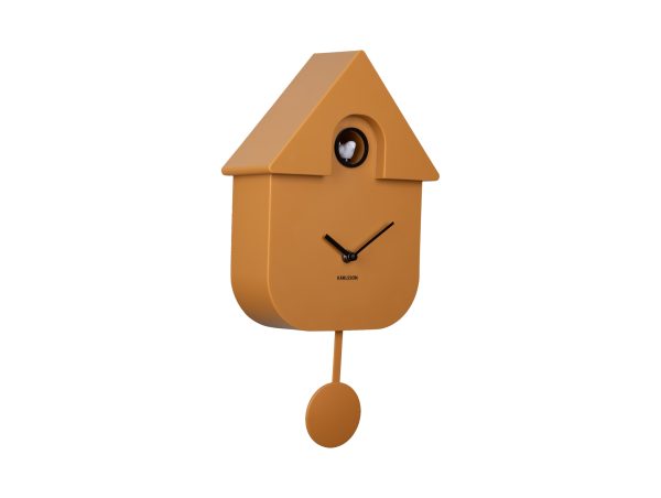karlsson moderne wandklok cuckoo - geel