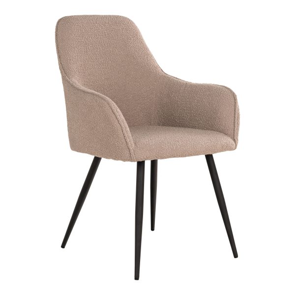 house nordic eetkamerstoel harbo - beige - bouclé