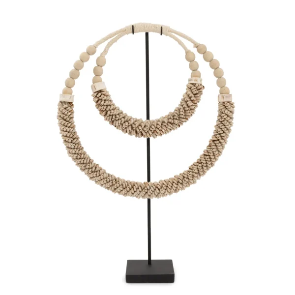 bazar bizar dubbele halsketting met schelpen