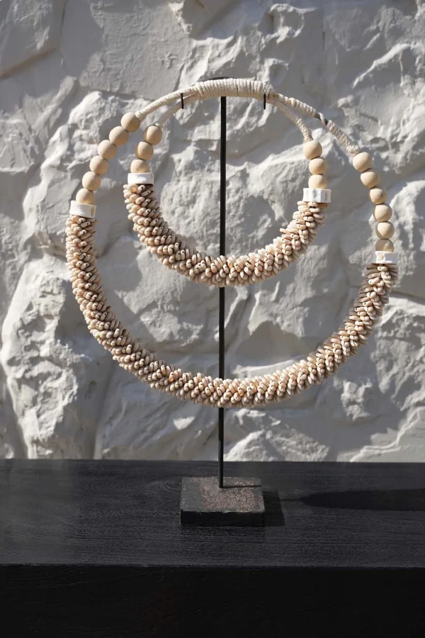 bazar bizar dubbele halsketting met schelpen - Afbeelding 2