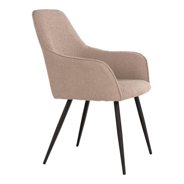 house nordic eetkamerstoel harbo - beige - bouclé - Afbeelding 3