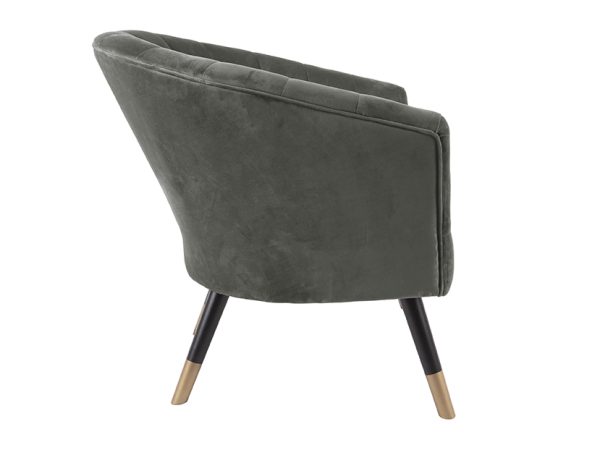 leitmotiv stoel royal - velvet - taupe - groen - Afbeelding 3