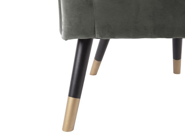 leitmotiv stoel royal - velvet - taupe - groen - Afbeelding 4
