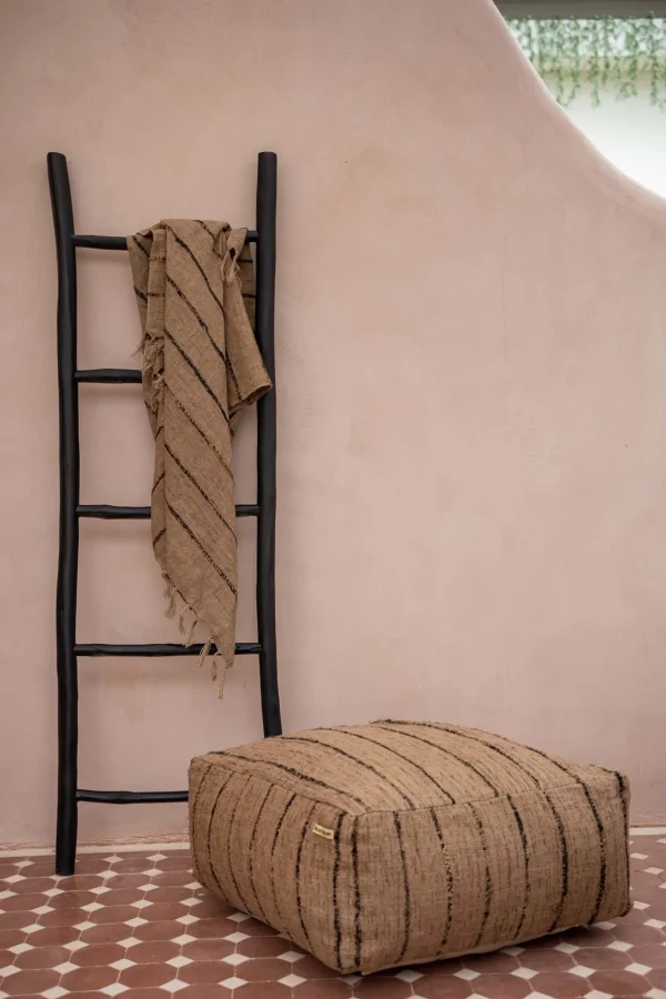 bazar bizar de oh my gee poef - beige - zwart - Afbeelding 5
