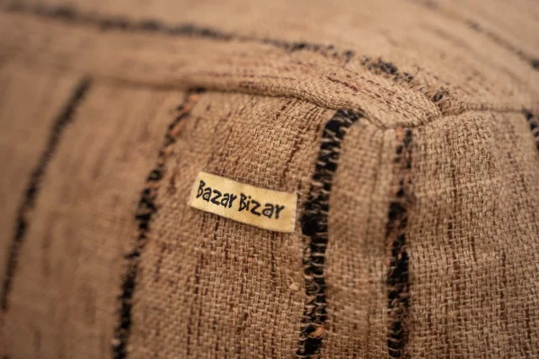 bazar bizar de oh my gee poef - beige - zwart - Afbeelding 9