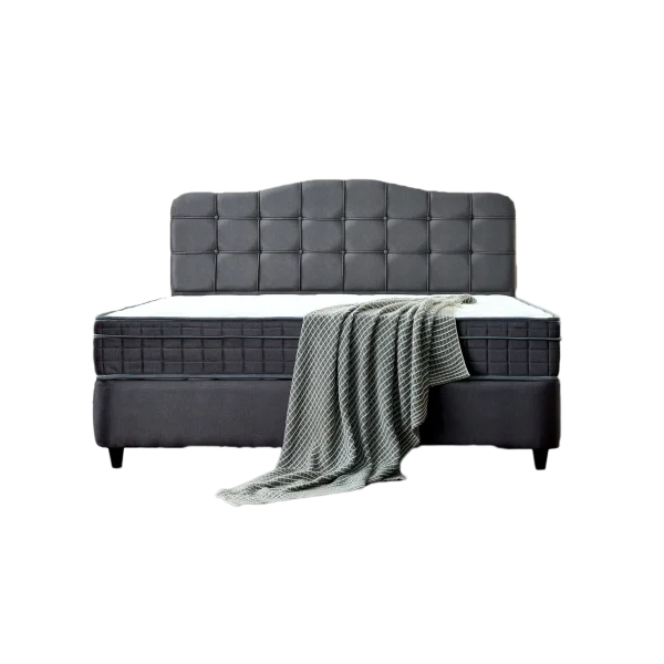 dreamhouse boxspring met bergruimte marrakech – antraciet – velvet – 180×200 - opbergboxspring