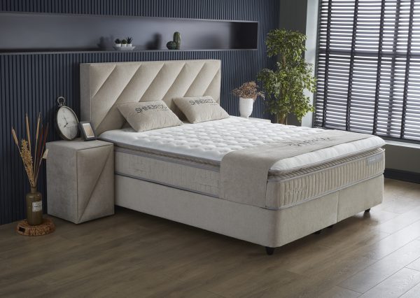 dreamehouse boxspring shinebedd - beige - 140x200 - met bergruimte - Afbeelding 2