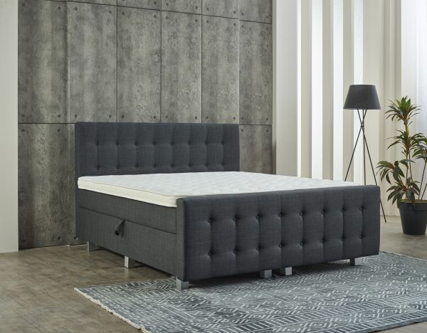 dreamehouse boxspring shurgard - antraciet - 180x200 - met bergruimte - met voetbord - Afbeelding 2