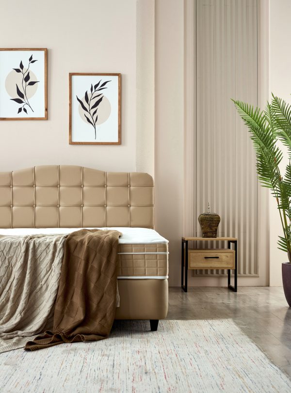 dreamehouse boxspring marrakech - kunstleer - beige - 180x200 - met bergruimte - Afbeelding 2