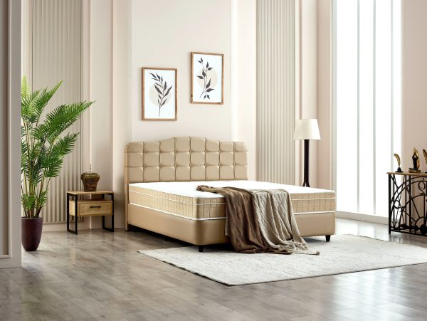 dreamehouse boxspring marrakech - kunstleer - beige - 180x200 - met bergruimte - Afbeelding 3