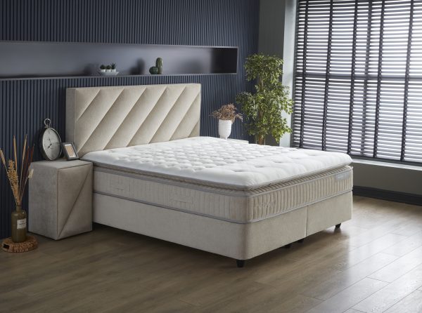 dreamehouse boxspring shinebedd - beige - 160x200 - met bergruimte - Afbeelding 3