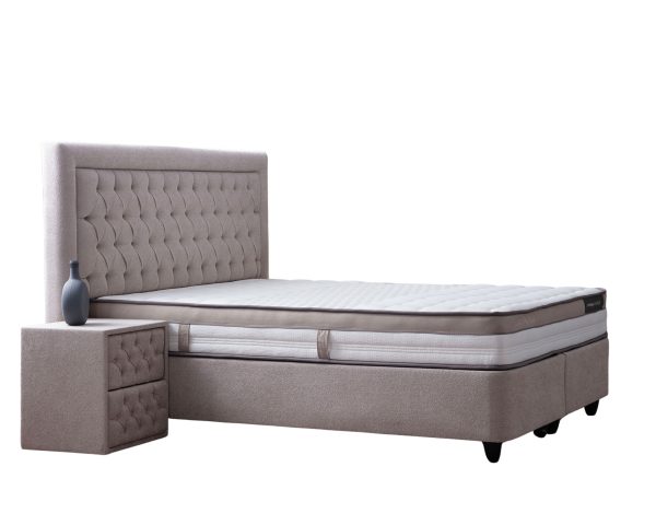 dreamehouse boxspring oxybedd - beige - 180x200 - met bergruimte - Afbeelding 5