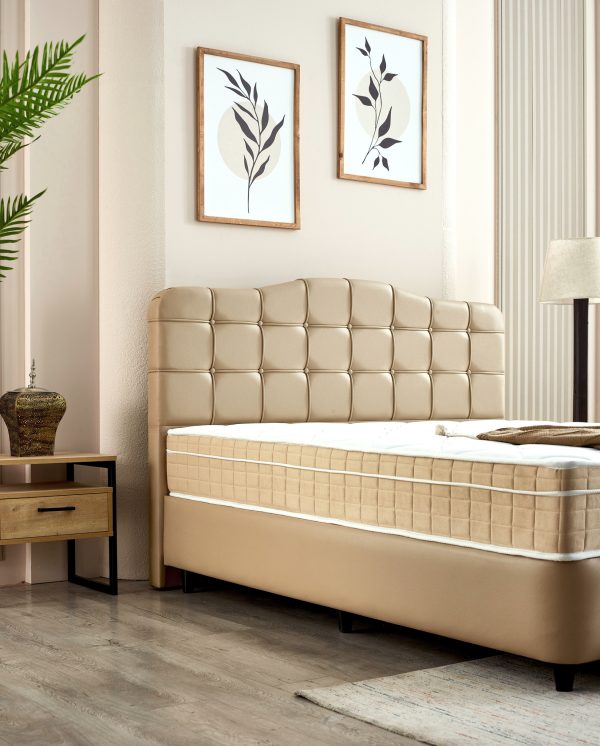 dreamehouse boxspring marrakech - kunstleer - beige - 180x200 - met bergruimte - Afbeelding 5
