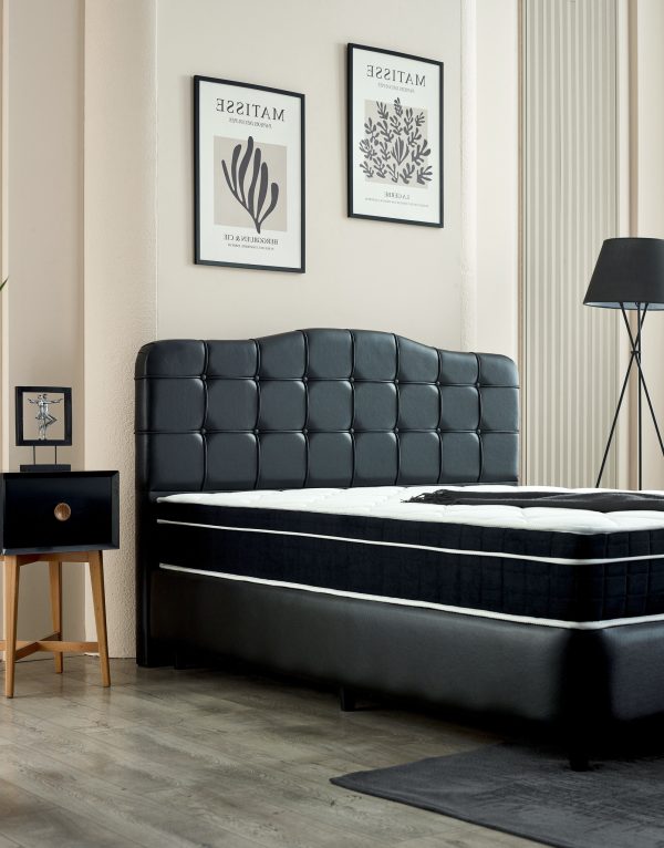 dreamehouse boxspring marrakech - kunstleer - zwart - 160x200 - met bergruimte - Afbeelding 5