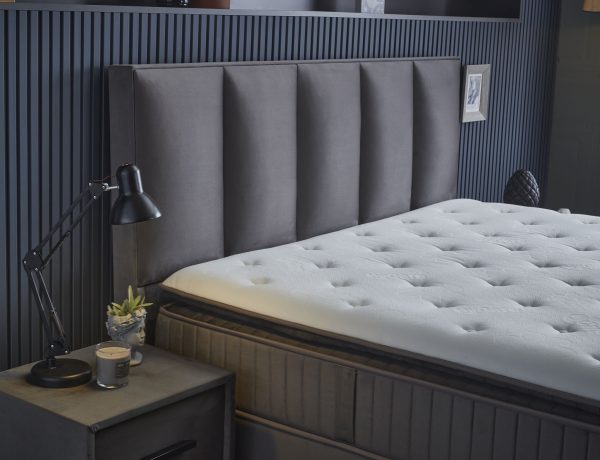 skybedd boxspring birdybedd – antraciet – 160x200 - met bergruimte - Afbeelding 6