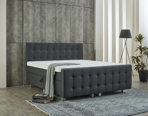 dreamehouse boxspring shurgard - antraciet - 180x200 - met bergruimte - met voetbord - Afbeelding 6