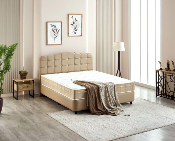 dreamehouse boxspring marrakech - kunstleer - beige - 180x200 - met bergruimte - Afbeelding 6
