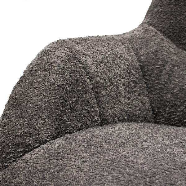 kick draaibare eetkamerstoel fer – donkergrijs - Afbeelding 6