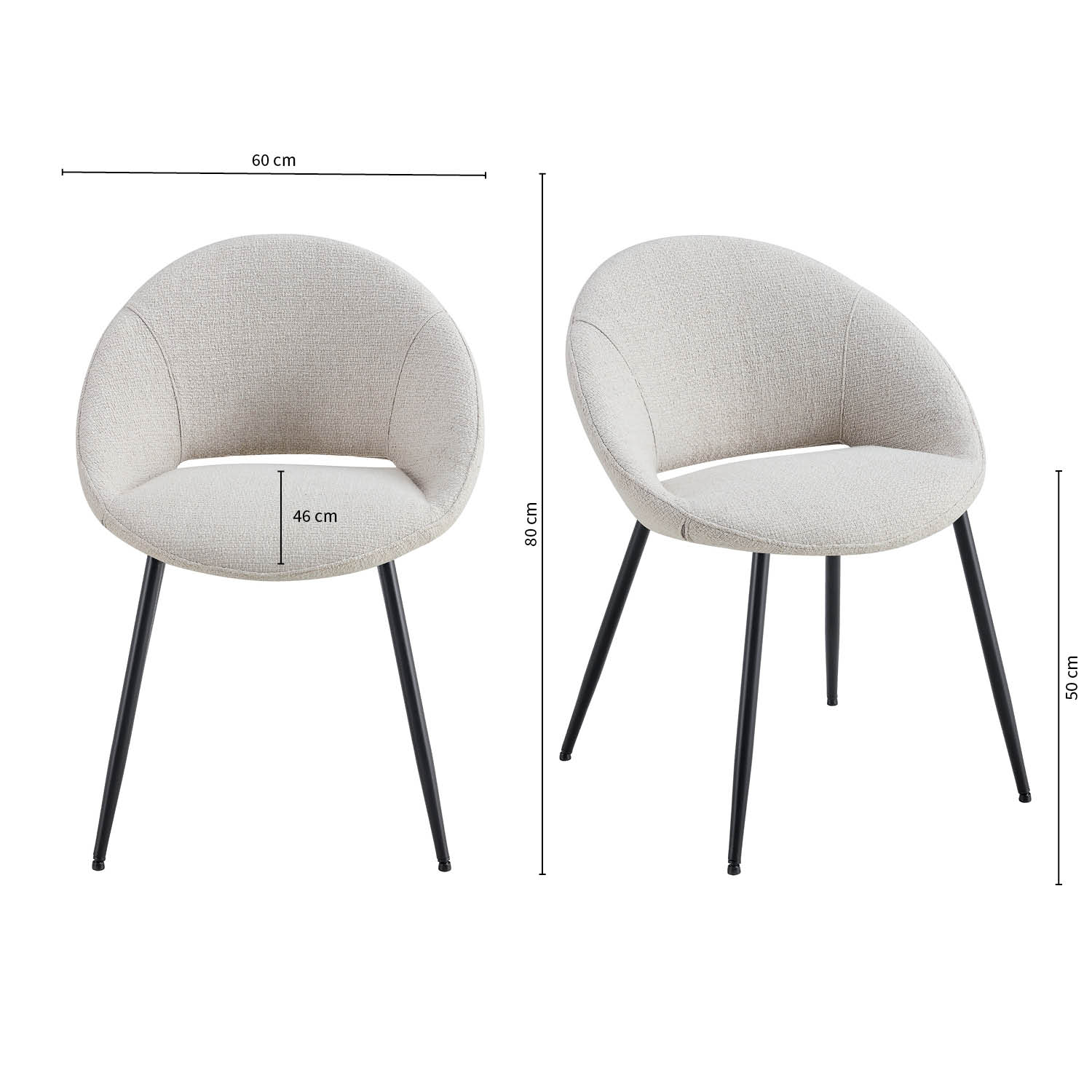 kick eetkamerstoel job - wit - Afbeelding 8