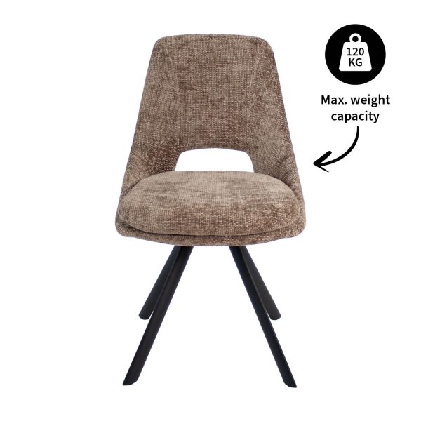 kick eetkamerstoel lena - taupe - Afbeelding 8