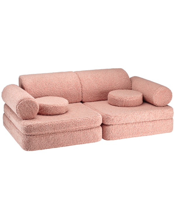 wigiwama speelbank - guava, speelset, kinderen, roze, modulaire bank, pink, teddystof, bohemian, scandinavisch, interieur
