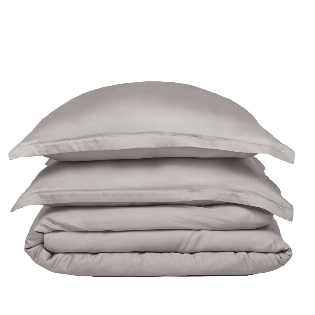 coco & cici tencel dekbedovertrek - taupe - 200x200cm