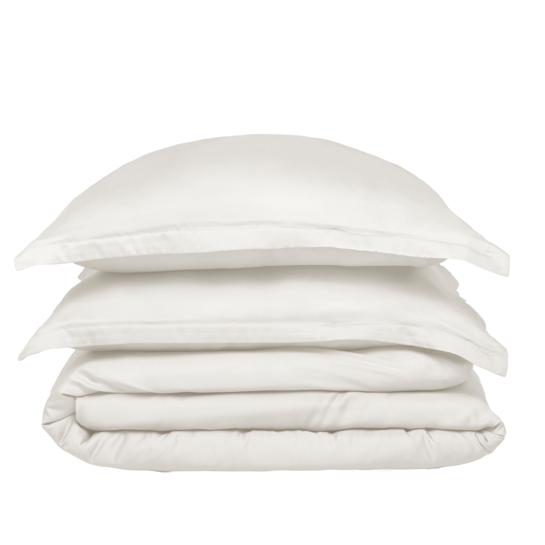 coco & cici tencel dekbedovertrek - off white - 200x200 cm