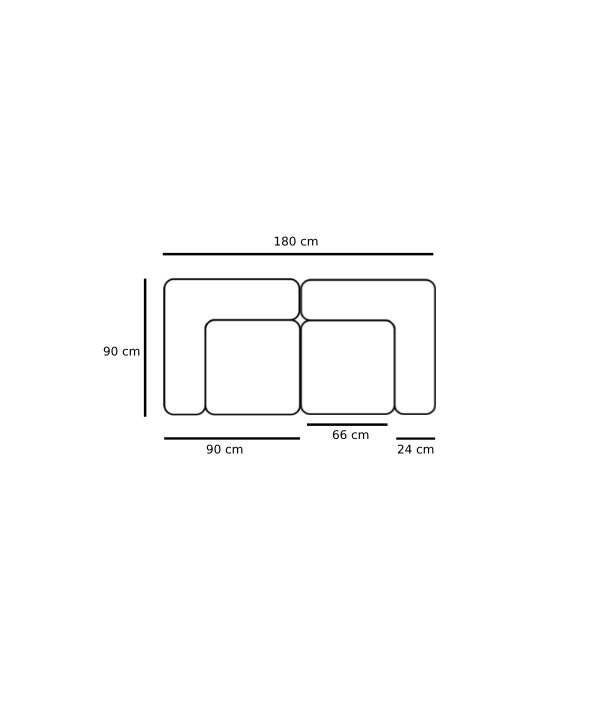njordec utopia modulaire bank - hoek - donker beige - Afbeelding 3