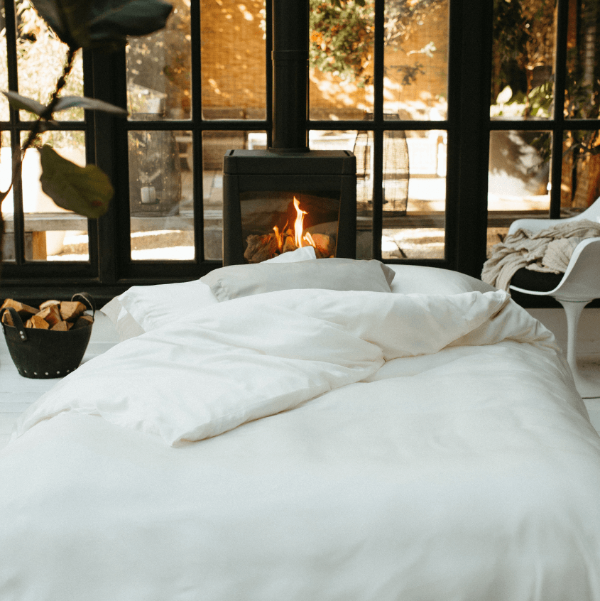 coco & cici tencel dekbedovertrek - off white - 200x200 cm - Afbeelding 4