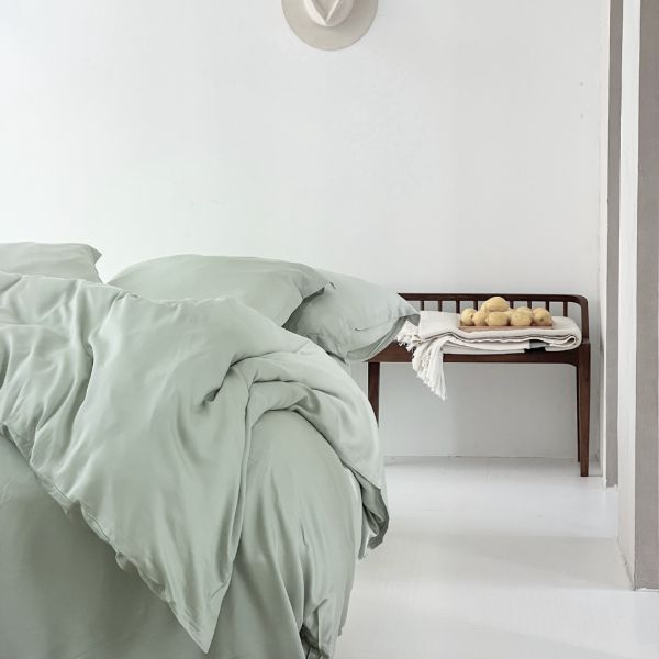 coco & cici tencel dekbedovertrek – 260×220 – mint - Afbeelding 4