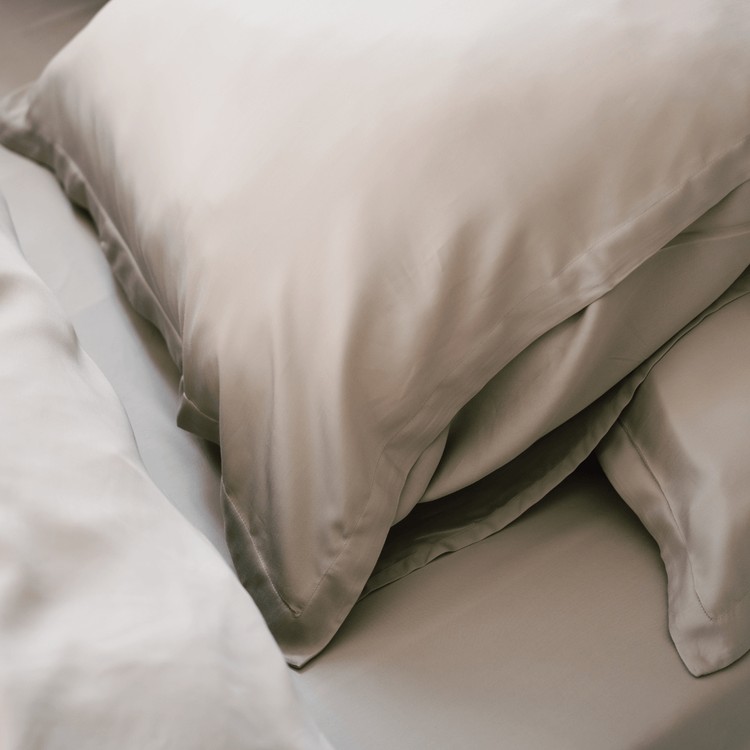 coco & cici tencel dekbedovertrek - taupe - 200x200cm - Afbeelding 5