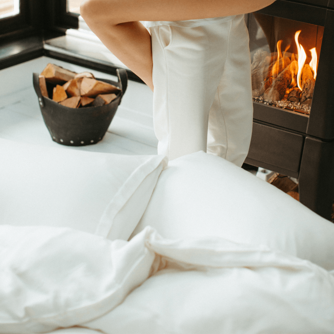 coco & cici tencel dekbedovertrek - off white - 200x200 cm - Afbeelding 5