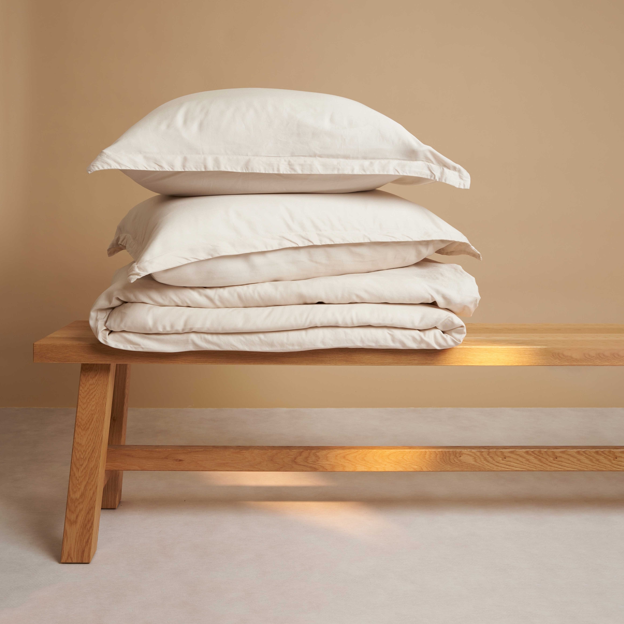 coco & cici tencel dekbedovertrek - beige - 220x240cm - Afbeelding 5