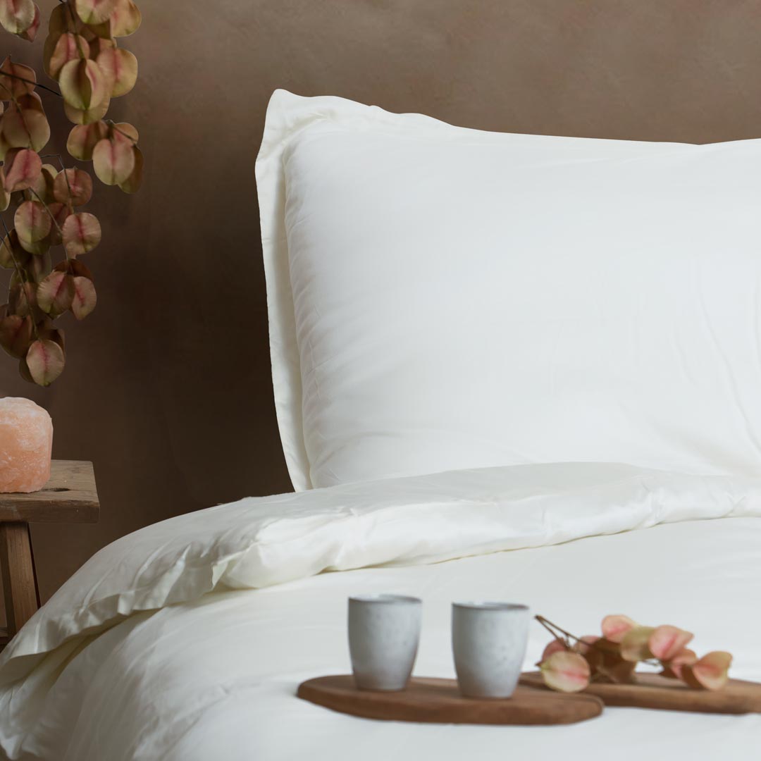 coco & cici tencel dekbedovertrek - off white - 200x200 cm - Afbeelding 6