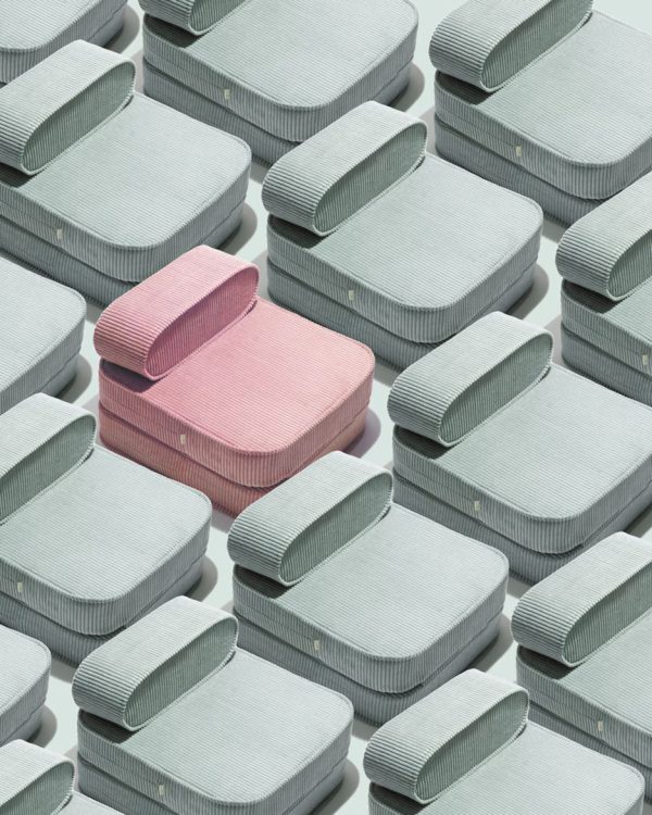 Pink Mousse Flip Chair - Afbeelding 5