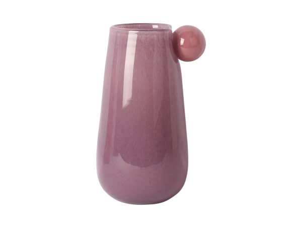 present time vaas bolita - paars - Ø15cm - glas - medium, moderne pop-art woonstijl