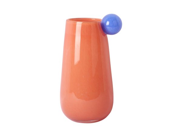 present time vaas bolita - oranje - Ø15cm - medium - glas, moderne pop-art vaas