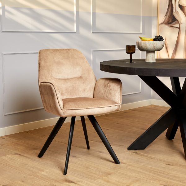starfurn eetkamerstoel nova - beige - 2 stuks - Afbeelding 2