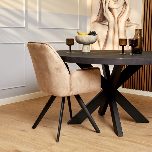 starfurn eetkamerstoel nova - beige - 2 stuks - Afbeelding 3