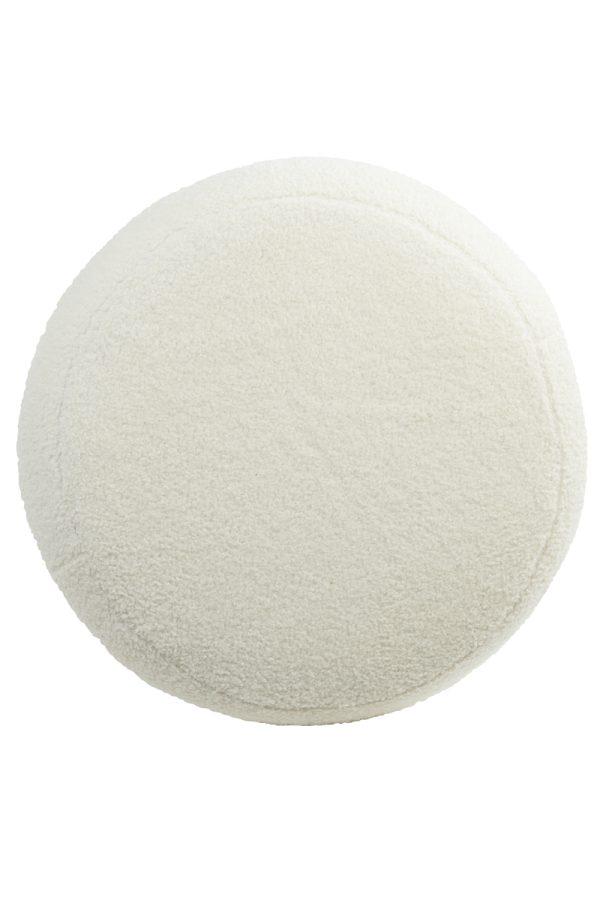 light & living poef kimi - wit - goud - Ø40cm - Afbeelding 4