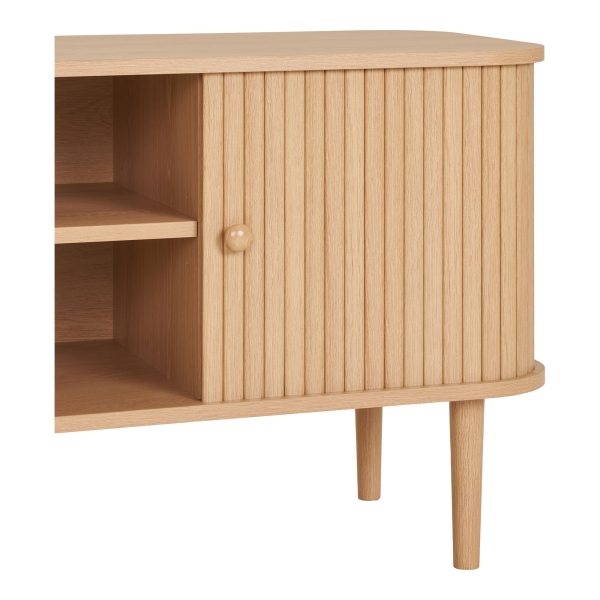 house nordic tv meubel nikko dennenhout latten - basic, bohemian, japandi en vintage woonstijl, 2 deuren
